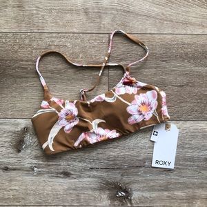 *NWT* Roxy Floral Bikini Top